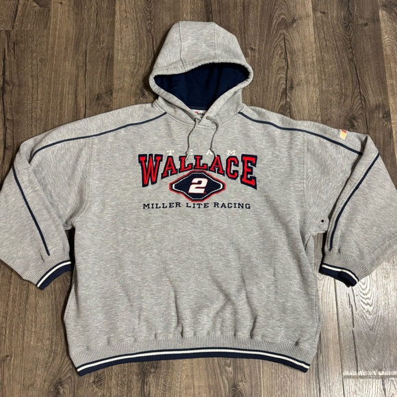 Rusty Wallace Vintage Chase Team Wallace Miller Lite Racing Hoodie Mens XL Lot 2 - Picture 8 of 14